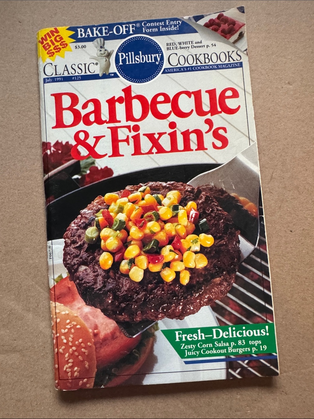 Vintage Pillsbury Barbecue & Fixin's Cookbook - 1991